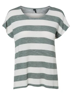 VMWIDE STRIPE S/L TOP GA NOOS - Laurel Wreath/SNOW