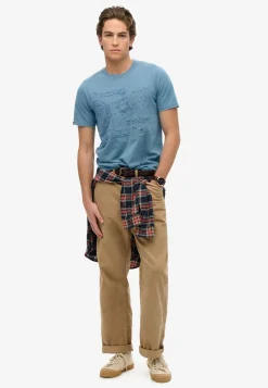 Workwear embossed relaxed tee