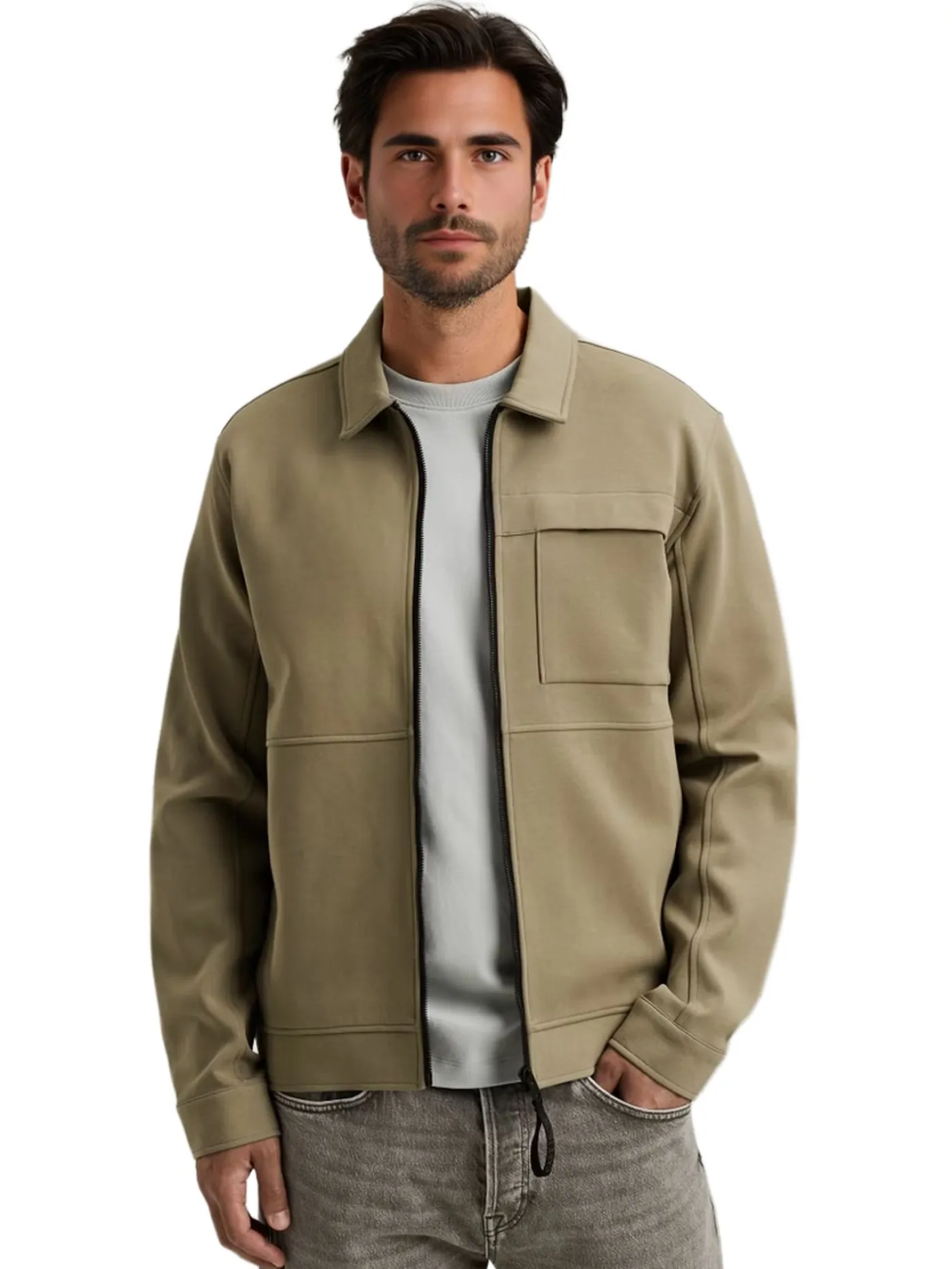 Zip jacket interlock sweat