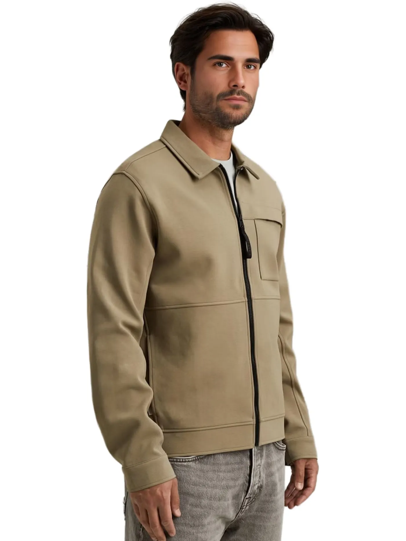 Zip jacket interlock sweat