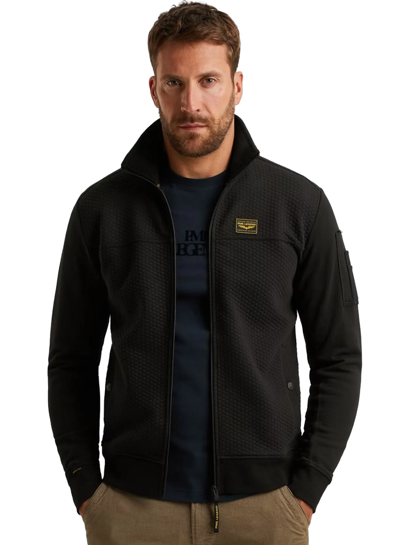 Zip jacket jacquard interlock swea