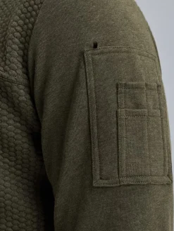 Zip jacket jacquard interlock swea