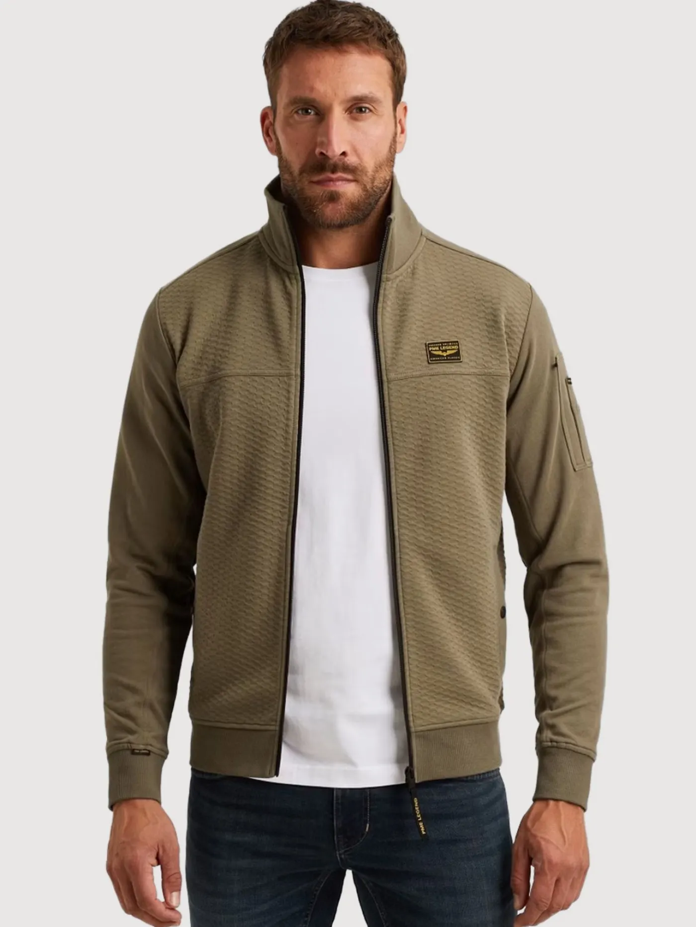 Zip jacket jacquard interlock swea
