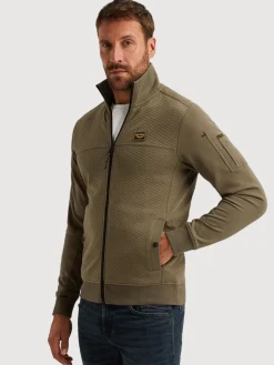 Zip jacket jacquard interlock swea