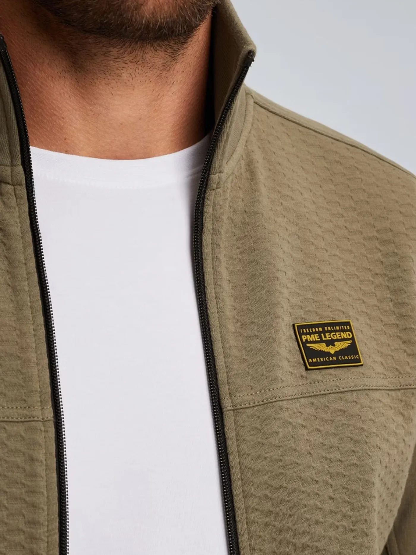 Zip jacket jacquard interlock swea