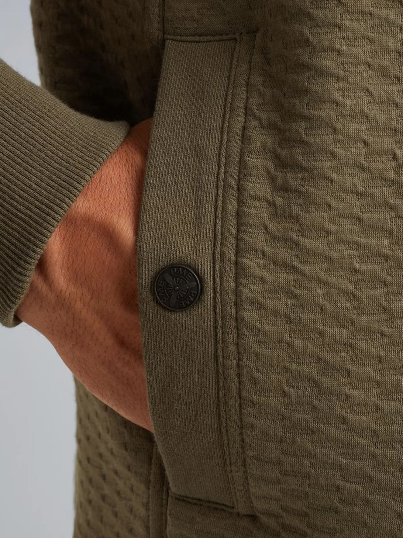 Zip jacket jacquard interlock swea