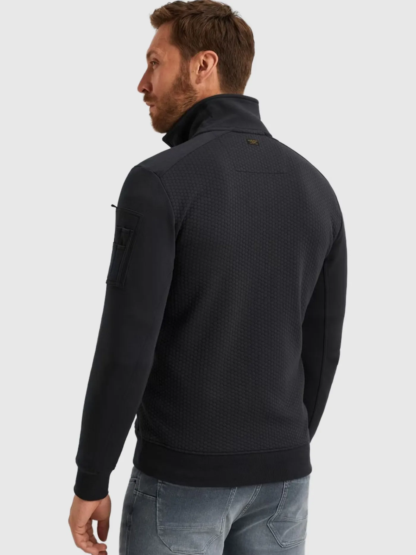 Zip jacket jacquard interlock swea