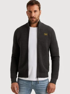 Zip jacket texture yarn